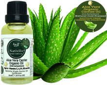 Load image into Gallery viewer, Nativilis Organic Aloe Vera Carrier Oil (Aloe barbadensis) True Aloe - Hair, Face &amp; Skin Natural Cold Pressed – For Aromatherapy Massage – Soothes Moisturizes Skin – Hair Improving Growth - Copaiba
