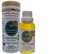 Load image into Gallery viewer, Nativilis Organic Sweet Orange Essential Oil (Citrus sinensis) - 100% Natural - 30ml - (GC/MS Tested)
