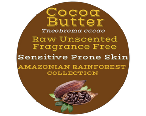 Nativilis Amazonian Cocoa Butter Raw Unscented Fragrance Free (Theobroma cacao) Skin Natural Moisturizer Replenishing skin's moisture protecting your skin improving elasticity – Copaiba properties