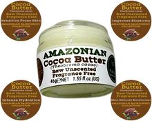 Load image into Gallery viewer, Nativilis Amazonian Cocoa Butter Raw Unscented Fragrance Free (Theobroma cacao) Skin Natural Moisturizer Replenishing skin&#39;s moisture protecting your skin improving elasticity – Copaiba properties
