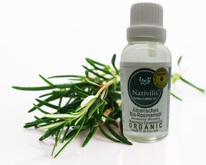 Nativilis Organic Rosemary Essential Oil (Rosmarinus officinalis) - 100% Natural - 30ml (GC/MS Tested)