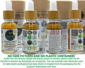 Nativilis Murumuru Virgin Oil (Astrocaryum murumuru) Amazonian Rainforest Collection - Skin Hair Care Natural Moisturizer – Less frizzy hair - Won’t clog your pores – Copaiba properties