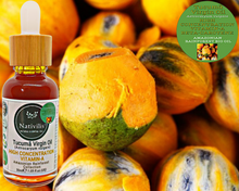 Load image into Gallery viewer, Nativilis TUCUMA VIRGIN OIL (Astrocaryum vulgare) Amazonian Rainforest Collection HIGH CONCENTRATION VITAMIN-A BETA-CAROTENE - SKIN and Hair Care - nourishing, moisturizing, antioxidant and anti-inflammatory properties - Copaiba
