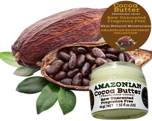 Nativilis Amazonian Cocoa Butter Raw Unscented Fragrance Free (Theobroma cacao) Skin Natural Moisturizer Replenishing skin's moisture protecting your skin improving elasticity – Copaiba properties