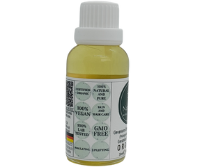 Nativilis Organic Geranium Essential Oil (Pelargonium graveolens) - 100% Natural - 30ml - (GC/MS Tested)