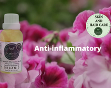 Load image into Gallery viewer, Nativilis Organic Geranium Essential Oil (Pelargonium graveolens) - 100% Natural - 30ml - (GC/MS Tested)
