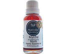 Load image into Gallery viewer, Nativilis Organic Myrrh Essential Oil (Commiphora myrrha) - 100% Natural - 30ml - (GC/MS Tested)
