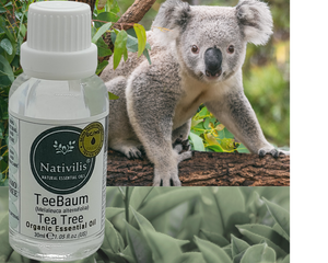 Nativilis Organic Tea Tree Essential Oil (Melaleuca alternifolia) - 100% Natural - 30ml - (GC/MS Tested)