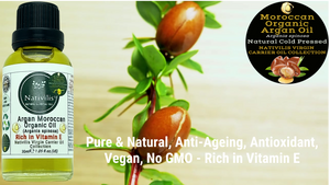Nativilis Organic Argan Oil Moroccan (Argania spinosa) Hair, Face & Skin - Natural Cold Pressed Carrier Oil - Pure & Natural, Anti-Ageing, Antioxidant, Vegan, No GMO - Rich in Vitamin E – Copaiba