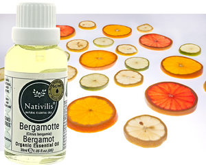 Nativilis Organic Bergamot Essential Oil - (Citrus bergamia) - 100% Natural - 30ml - (GC/MS Tested)
