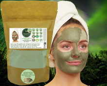 Load image into Gallery viewer, Nativilis Amazonian Green Montmorillonite Powder Clay - Natural Facial Hair Body Mask – oily and acne-prone skin restoring balance skin PH levels – Best known most used - Copaiba benefits
