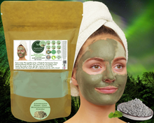 Load image into Gallery viewer, Nativilis Amazonian Green Montmorillonite Powder Clay - Natural Facial Hair Body Mask – oily and acne-prone skin restoring balance skin PH levels – Best known most used - Copaiba benefits
