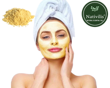 Load image into Gallery viewer, Nativilis Amazonian Yellow Clay Mild Powder Kaolin - Natural Facial Body Mask – Absorb Less Oil Perfect for Sensitive Dry Skin – Increased Collagen – Skin Remineralize - Copaiba benefits
