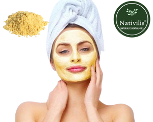 Nativilis Amazonian Yellow Clay Mild Powder Kaolin - Natural Facial Body Mask – Absorb Less Oil Perfect for Sensitive Dry Skin – Increased Collagen – Skin Remineralize - Copaiba benefits