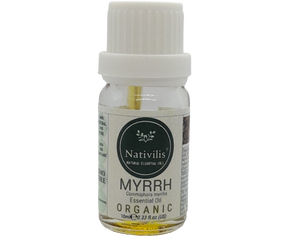 Nativilis Organic Myrrh Essential Oil (Commiphora myrrha) - 100% Natural - 10ml - (GC/MS Tested)