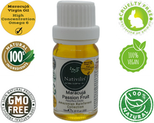 Load image into Gallery viewer, Nativilis Virgin Maracuja Passion Fruit  Oil - (Passiflora Edulis) -  Amazonian Rainforest Collection High Concentration Omega 6 - Sebum Regulating Properties Soothing on Skin Scalp - Copaiba Benefits
