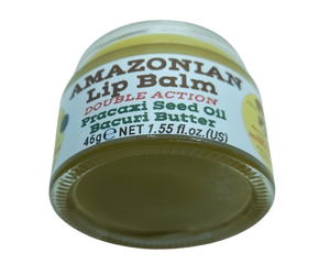 Nativilis AMAZONIAN LIP BALM DOUBLE ACTION FORMULA WITH PRACAXI SEED OIL (Pentaclethra macroloba) + BACURI BUTTER (Platonia insignis) Moisturises Dry Lips and Heals Chapped Lips - Toned Lips - Copaiba