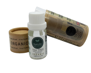 Nativilis Organic Tea Tree Essential Oil (Melaleuca alternifolia) - 100% Natural - 10ml - (GC/MS Tested)