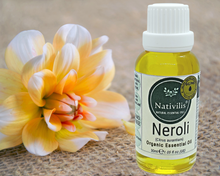 Load image into Gallery viewer, Nativilis Organic Neroli Essential Oil (Citrus aurantium) - 100% Natural - 30ml - (GC/MS Tested)
