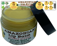 Load image into Gallery viewer, Nativilis AMAZONIAN LIP BALM DOUBLE ACTION FORMULA WITH PRACAXI SEED OIL (Pentaclethra macroloba) + BACURI BUTTER (Platonia insignis) Moisturises Dry Lips and Heals Chapped Lips - Toned Lips - Copaiba
