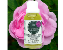 Load image into Gallery viewer, Nativilis Organic Rose Otto Essential Oil Blend 5% (Rosa damascena/Argania spinosa) - 100% Natural - 30ml - (GC/MS Tested)
