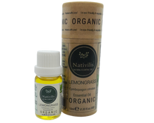 Load image into Gallery viewer, Nativilis Organic Lemongrass Essential Oil (Cymbopogon citratus) - 100% Natural - 10ml - (GC/MS Tested)
