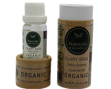 Load image into Gallery viewer, Nativilis Organic Clary Sage Essential Oil (Salvia sclarea) - 100% Natural - 10ml - (GC/MS Tested)
