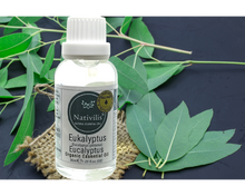 Load image into Gallery viewer, Nativilis Organic Eucalyptus Essential Oil (Eucalyptus globulus) - 100% Natural - 30ml - (GC/MS Tested)
