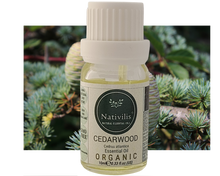 Load image into Gallery viewer, Nativilis Organic Cedarwood Essential Oil (Cedrus atlantica) - 100% Natural - 10ml - (GC/MS Tested)
