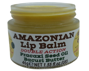 Nativilis AMAZONIAN LIP BALM DOUBLE ACTION FORMULA WITH PRACAXI SEED OIL (Pentaclethra macroloba) + BACURI BUTTER (Platonia insignis) Moisturises Dry Lips and Heals Chapped Lips - Toned Lips - Copaiba