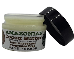 Nativilis Amazonian Cocoa Butter Raw Unscented Fragrance Free (Theobroma cacao) Skin Natural Moisturizer Replenishing skin's moisture protecting your skin improving elasticity – Copaiba properties