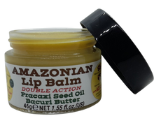 Load image into Gallery viewer, Nativilis AMAZONIAN LIP BALM DOUBLE ACTION FORMULA WITH PRACAXI SEED OIL (Pentaclethra macroloba) + BACURI BUTTER (Platonia insignis) Moisturises Dry Lips and Heals Chapped Lips - Toned Lips - Copaiba
