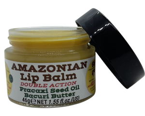 Nativilis AMAZONIAN LIP BALM DOUBLE ACTION FORMULA WITH PRACAXI SEED OIL (Pentaclethra macroloba) + BACURI BUTTER (Platonia insignis) Moisturises Dry Lips and Heals Chapped Lips - Toned Lips - Copaiba