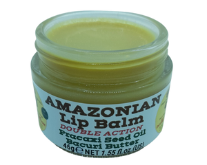 Nativilis AMAZONIAN LIP BALM DOUBLE ACTION FORMULA WITH PRACAXI SEED OIL (Pentaclethra macroloba) + BACURI BUTTER (Platonia insignis) Moisturises Dry Lips and Heals Chapped Lips - Toned Lips - Copaiba