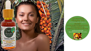 Nativilis TUCUMA VIRGIN OIL (Astrocaryum vulgare) Amazonian Rainforest Collection HIGH CONCENTRATION VITAMIN-A BETA-CAROTENE - SKIN and Hair Care - nourishing, moisturizing, antioxidant and anti-inflammatory properties - Copaiba