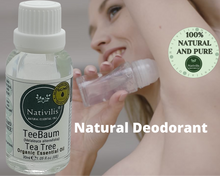Load image into Gallery viewer, Nativilis Organic Tea Tree Essential Oil (Melaleuca alternifolia) - 100% Natural - 30ml - (GC/MS Tested)
