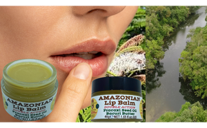 Nativilis AMAZONIAN LIP BALM DOUBLE ACTION FORMULA WITH PRACAXI SEED OIL (Pentaclethra macroloba) + BACURI BUTTER (Platonia insignis) Moisturises Dry Lips and Heals Chapped Lips - Toned Lips - Copaiba