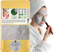 Load image into Gallery viewer, Nativilis Gray (Grey) Bentonite Clay Powder - Natural Facial Hair Body Mask Fine Soft Texture Removing Toxins from the Body Detoxifying Skin Hydrates the Hair and Scalp Copaiba
