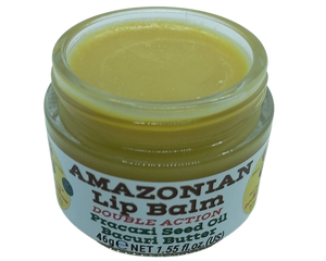 Nativilis AMAZONIAN LIP BALM DOUBLE ACTION FORMULA WITH PRACAXI SEED OIL (Pentaclethra macroloba) + BACURI BUTTER (Platonia insignis) Moisturises Dry Lips and Heals Chapped Lips - Toned Lips - Copaiba