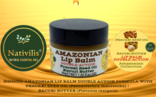 Load image into Gallery viewer, Nativilis AMAZONIAN LIP BALM DOUBLE ACTION FORMULA WITH PRACAXI SEED OIL (Pentaclethra macroloba) + BACURI BUTTER (Platonia insignis) Moisturises Dry Lips and Heals Chapped Lips - Toned Lips - Copaiba
