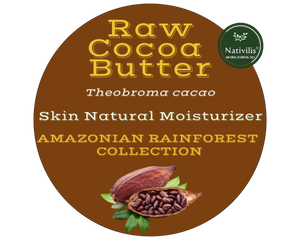 Products Nativilis Amazonian Cocoa Butter Raw (Theobroma cacao) Skin Natural Moisturizer Replenishing skin's moisture protecting your skin improving elasticity – Copaiba properties