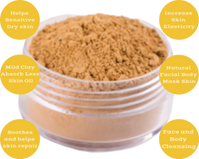 Load image into Gallery viewer, Nativilis Amazonian Yellow Clay Mild Powder Kaolin - Natural Facial Body Mask – Absorb Less Oil Perfect for Sensitive Dry Skin – Increased Collagen – Skin Remineralize - Copaiba benefits
