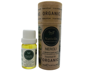 Nativilis Organic Neroli Essential Oil Blend 5% (Citrus aurantium var. amara/Argania spinosa) (Citrus aurantium var. amara) - 100% Natural - 10ml - (GC/MS Tested)