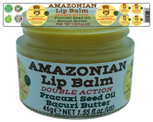 Load image into Gallery viewer, Nativilis AMAZONIAN LIP BALM DOUBLE ACTION FORMULA WITH PRACAXI SEED OIL (Pentaclethra macroloba) + BACURI BUTTER (Platonia insignis) Moisturises Dry Lips and Heals Chapped Lips - Toned Lips - Copaiba
