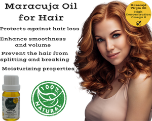 Nativilis Virgin Maracuja Passion Fruit  Oil - (Passiflora Edulis) -  Amazonian Rainforest Collection High Concentration Omega 6 - Sebum Regulating Properties Soothing on Skin Scalp - Copaiba Benefits