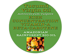 Load image into Gallery viewer, Nativilis TUCUMA VIRGIN OIL (Astrocaryum vulgare) Amazonian Rainforest Collection HIGH CONCENTRATION VITAMIN-A BETA-CAROTENE - SKIN and Hair Care - nourishing, moisturizing, antioxidant and anti-inflammatory properties - Copaiba
