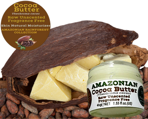 Nativilis Amazonian Cocoa Butter Raw Unscented Fragrance Free (Theobroma cacao) Skin Natural Moisturizer Replenishing skin's moisture protecting your skin improving elasticity – Copaiba properties