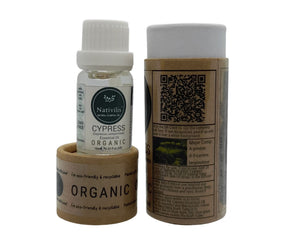 Nativilis Organic Cypress Essential Oil (Cupressus sempervirens) - 100% Natural - 10ml - (GC/MS Tested)