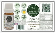 Load image into Gallery viewer, Nativilis Copaiba Balsam Essential Oil (10ml) - 100% Natural (Copaifera Officinalis ) (GC/MS Tested)
