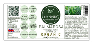 Palmarosa Essential Oil - Organic Oil | Nativilis Natural Essential Oils